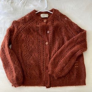 Cute long sleeve cardigan, Fancy knitting
Round neckline